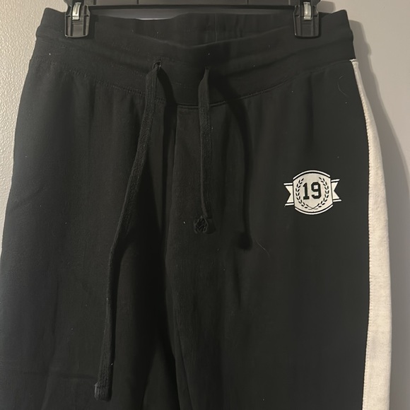 Jostens Black Jogger Pants with White Stripe Size Small - Picture 2 of 4